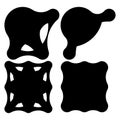 Nonfigural abstract design elements, blobs, splotches