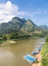 Nong Khiaw in north Laos Royalty Free Stock Photo