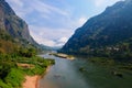 Nong khiaw river, Northern of Laos Royalty Free Stock Photo