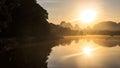 Nong Thale swamp at sunrise, Krabi Royalty Free Stock Photo