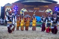 Nongkrem Dancers of Meghalaya at the Hornbill festival, Kisama, Nagaland