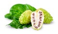 Noni fruit isolated on white clipping path