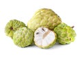 Noni fruits on white background