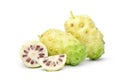 Noni or Morinda Citrifolia fruits with sliced