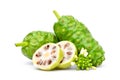 Noni or Morinda Citrifolia fruits with sliced