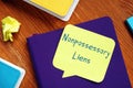 Nonpossessory Liens sign on the page Royalty Free Stock Photo