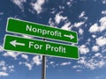 Nonprofit And Profit Signs