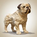 3d Style Mastiff Sculpture With White Background