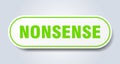 nonsense sign. rounded isolated button. white sticker Royalty Free Stock Photo