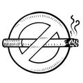 Nonsmoking sign sketch