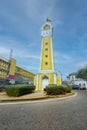 The Nonthaburi Clock Tower in Thailand Royalty Free Stock Photo