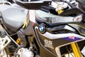 Nonthaburi Thailand -Dec 9, 2019 :- Closeup - Logo `BMW` of Motorcycle show at the event