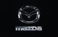 Billboard wall with logo Mazda