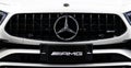 Logo Mercedes Benz on grille and hood Royalty Free Stock Photo