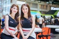 NONTHABURI, THAILAND - MARCH 4,2019 : Girl model car on booths at Thailand BANGKOK INTERNATIONAL MOTOR SHOW 2019,Exhibition of veh