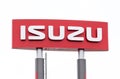 Logo Isuzu on pole billboard