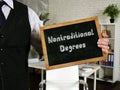 Nontraditional Degrees phrase on the sheet