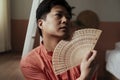 Nontraditional guy and his traditional fan