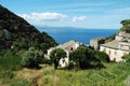 Nonza village with sea view. Corsica Royalty Free Stock Photo