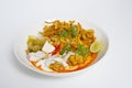 Nooddle Curry with egg Royalty Free Stock Photo
