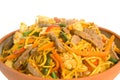 Noodle Beef Stir Fry Royalty Free Stock Photo