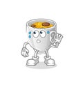 Noodle bowl eavesdropping vector. cartoon character