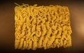 Noodle capture on production procces at industrial Royalty Free Stock Photo