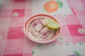 Noodle in Chicken Curry soup (Kao Soi Kai ), Curried Noodle Soup Royalty Free Stock Photo