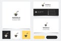 Noodle logo design with editable slogan. Branding book and business card template. Royalty Free Stock Photo