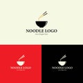 Noodle logo template Royalty Free Stock Photo