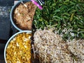 Noodle and meehoon also pecel sold for Ramadan Royalty Free Stock Photo