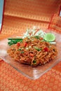 Noodle padthai food thailand in the dish
