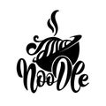 Noodle restaurant and food logo vector design