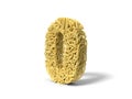 Noodle in shape of number 0. curly spaghetti for cooking. 3d illustration