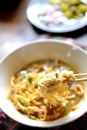 Noodle soup asian