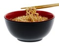Noodle soup asian with chopsticks Royalty Free Stock Photo