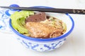 Noodle soup with chicken asia food Royalty Free Stock Photo