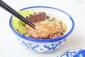 Noodle soup with chicken asia food Royalty Free Stock Photo