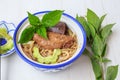 Noodle soup with chicken asia food Royalty Free Stock Photo