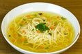 Noodle soup in white bowl Royalty Free Stock Photo