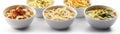 Noodle Soups On A White Background. Generative AI