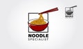 Noodle Specialist Logo Template Royalty Free Stock Photo