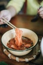 Noodle of Sukhothai style in Thailand. Thai FoodSukhothai Royalty Free Stock Photo