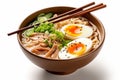 noodle tasty meal background soup asian bowl food white ramen japanese. Generative AI. Royalty Free Stock Photo