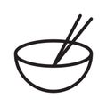 Noodle thin line vector icon Royalty Free Stock Photo