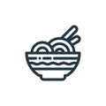 noodle vector icon. noodle editable stroke. noodle linear symbol for use on web and mobile apps, logo, print media. Thin line Royalty Free Stock Photo