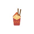 Noodles, bowl, chopstick icon. Element of color international food icon. Premium quality graphic design icon. Signs and symbols