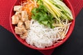 Noodles with chicken, vegetables Royalty Free Stock Photo