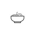 Noodles, food icon vector illustration