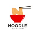 Noodles logo design template Royalty Free Stock Photo